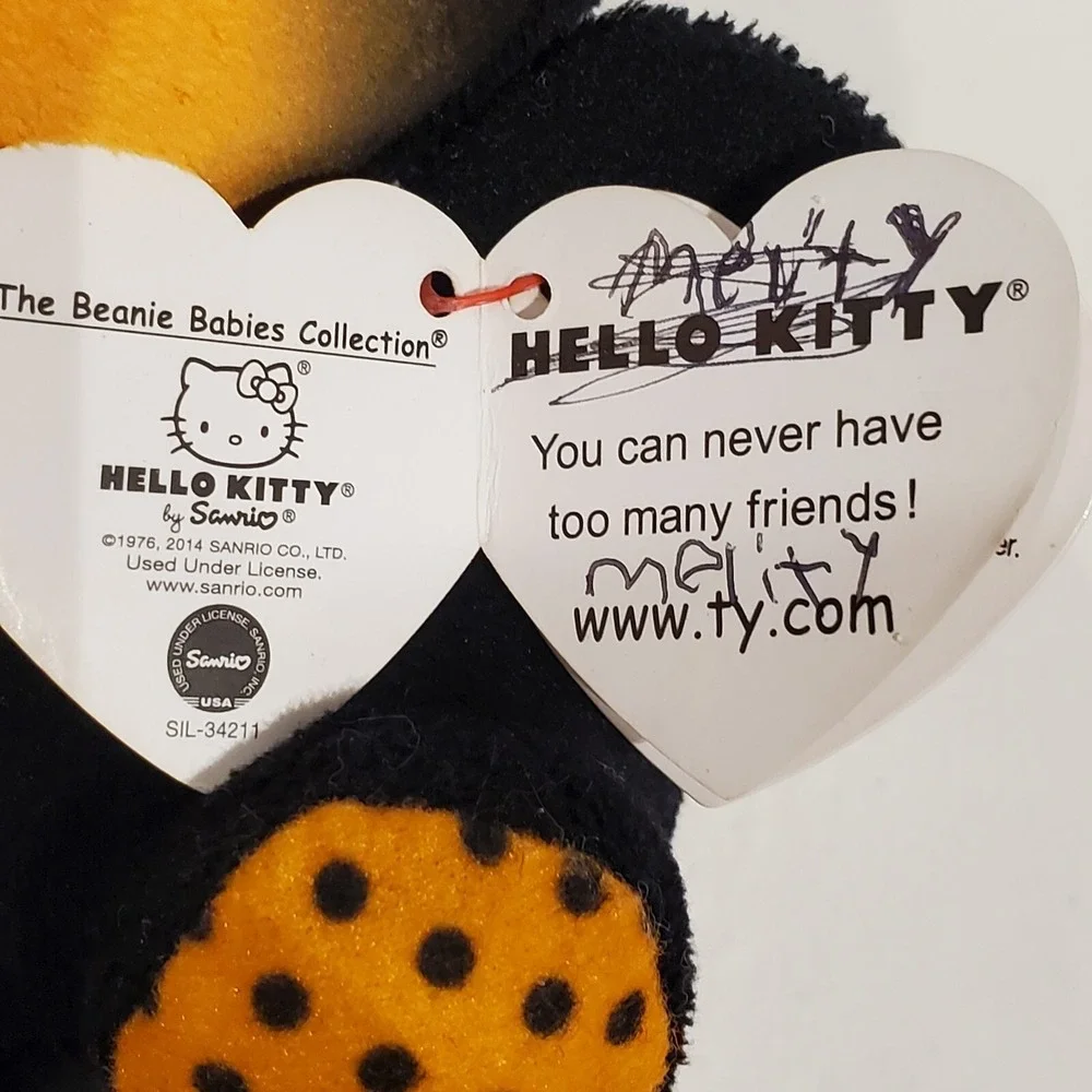Halloween Hello Kitty Ty Plush Bat Clean. Writing On Hang Tag